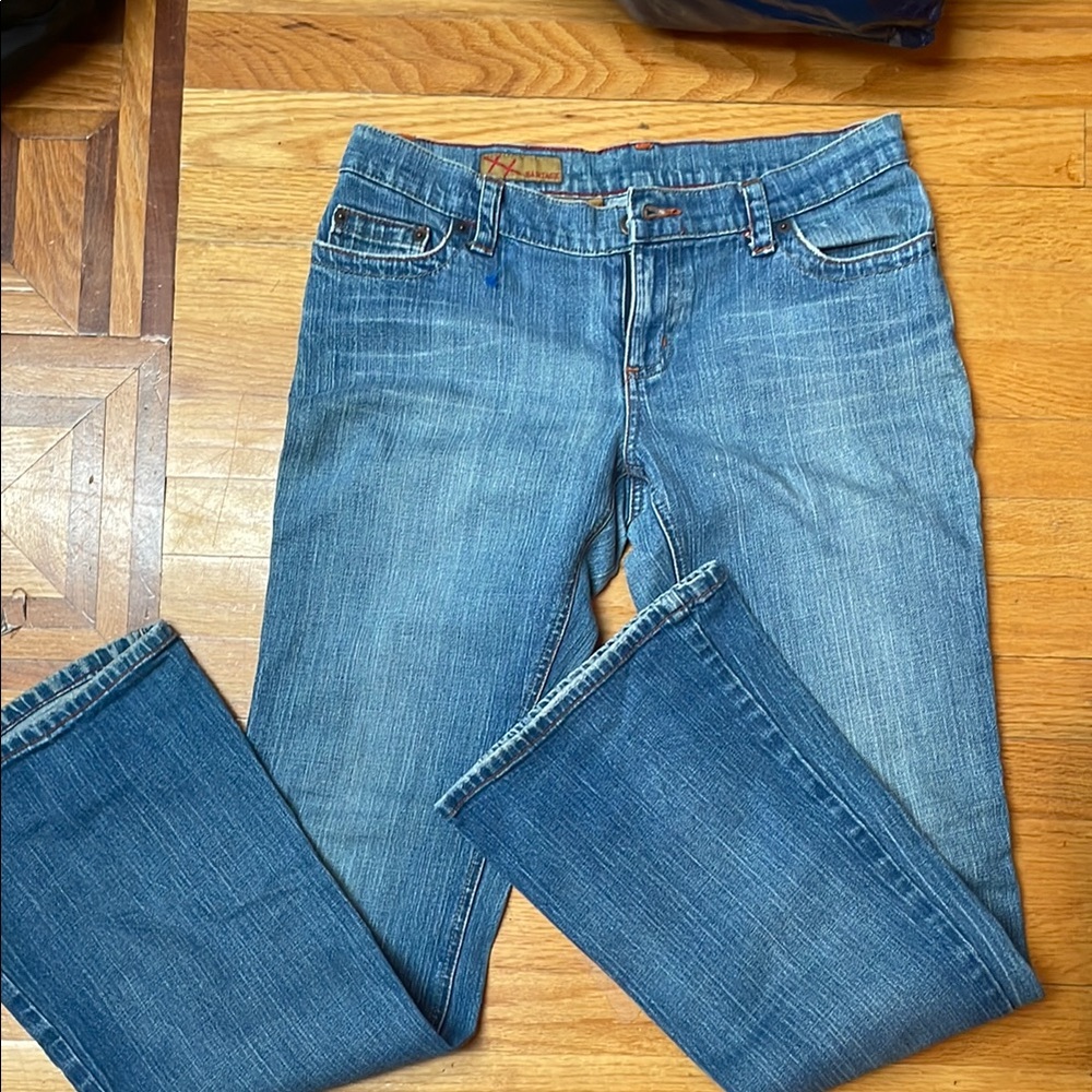 Bartack Straight Leg Low Rise Jean
